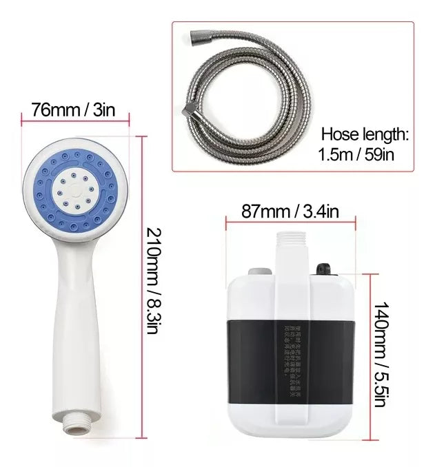DUCHA ELECTRICA PORTATIL RECARGABLE